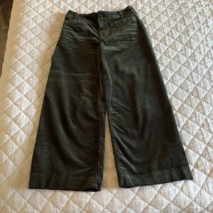 Maeve by Anthropologie dark green Wide-Leg corduroy Pants